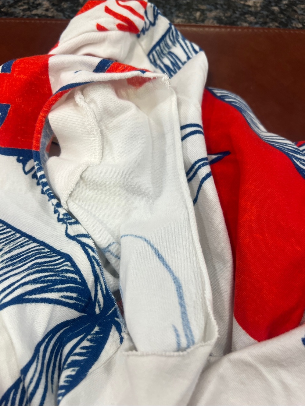 FARM Rio for Anthro White Dress with Red and Navy Brazil Graphic small - Picture 5 of 6